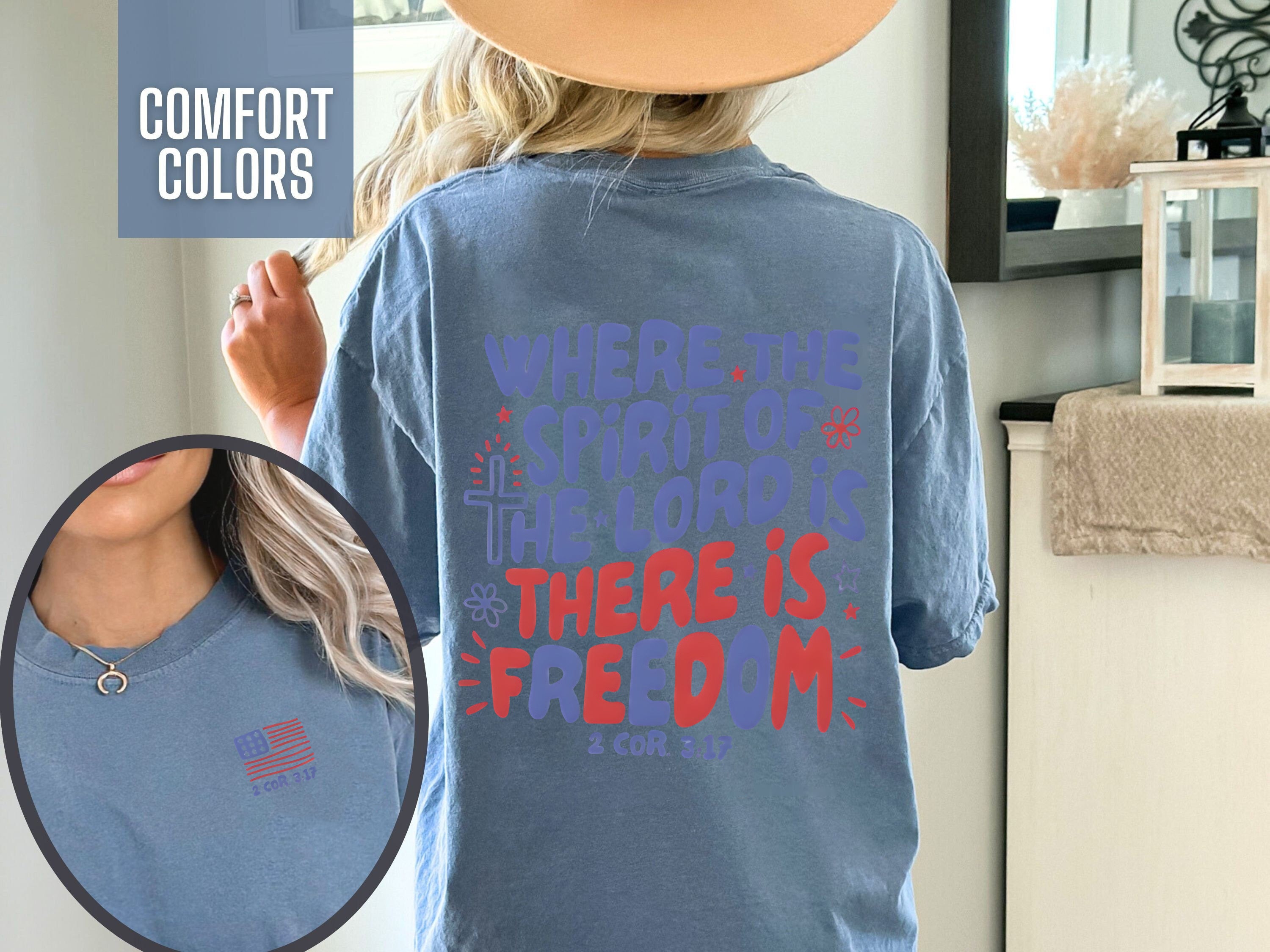 Where the Spirit of the Lord Is Shirt, Bible Verse Tee, Christian Freedom Shirt, Religious Quote T-Shirt, Faith Based Gift, Christian Gifts